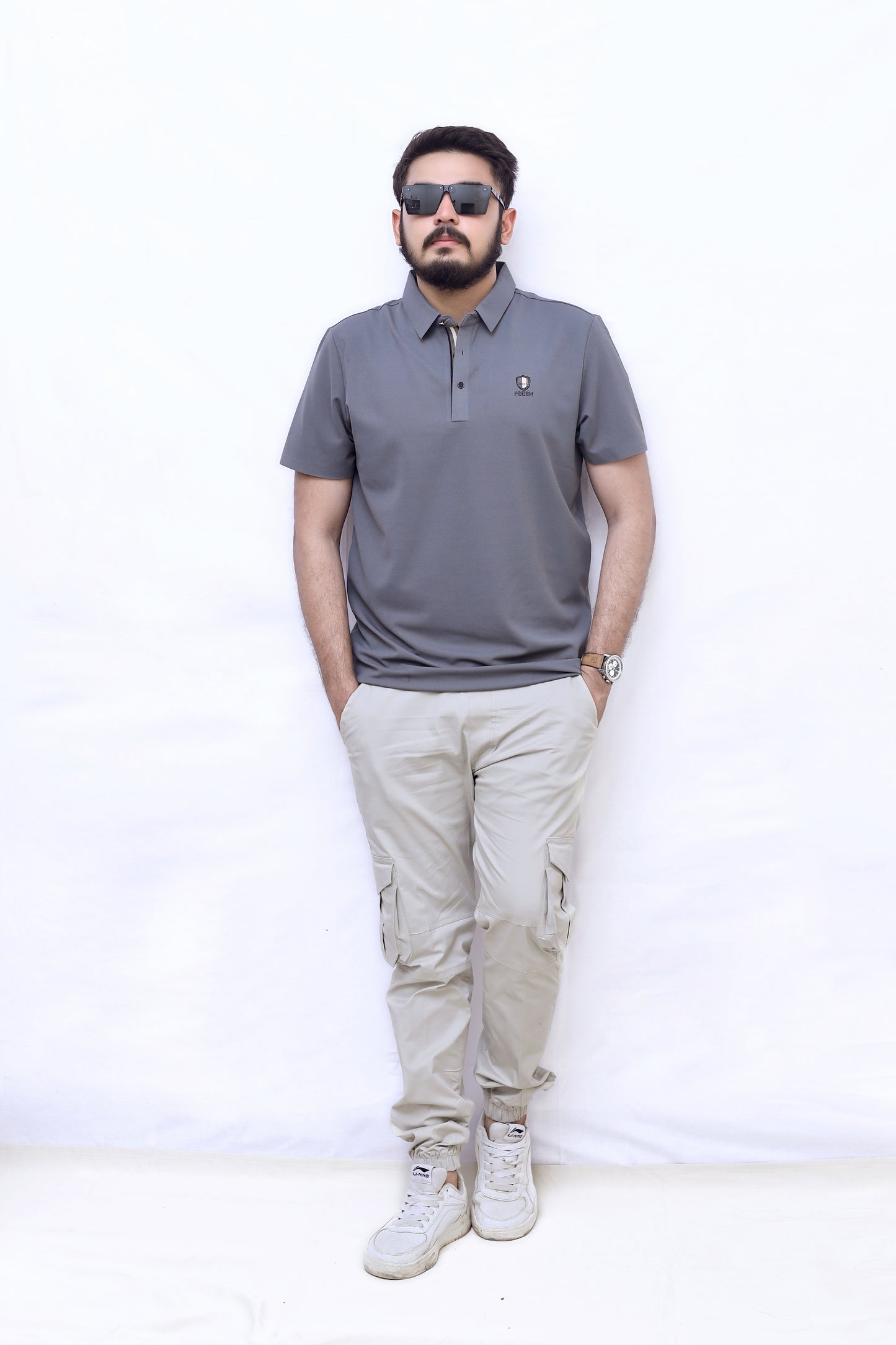Signature Crest Polo| Imported Summer Classic for Men| Grey Color