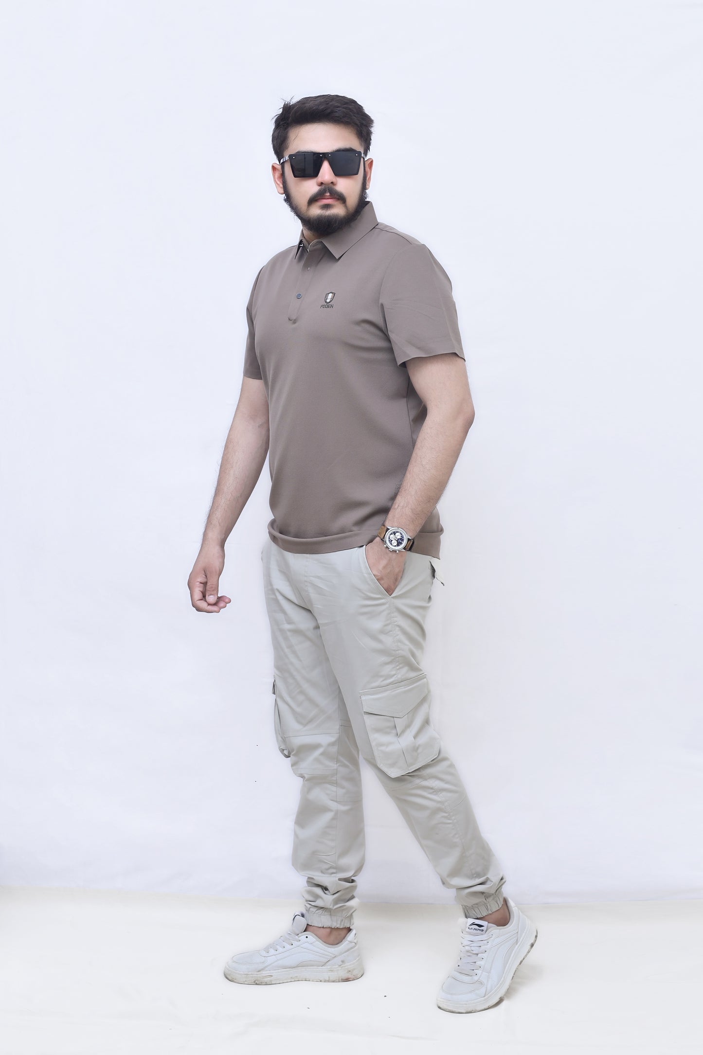 Signature Crest Polo| Imported Summer Classic for Men| Coffee Color