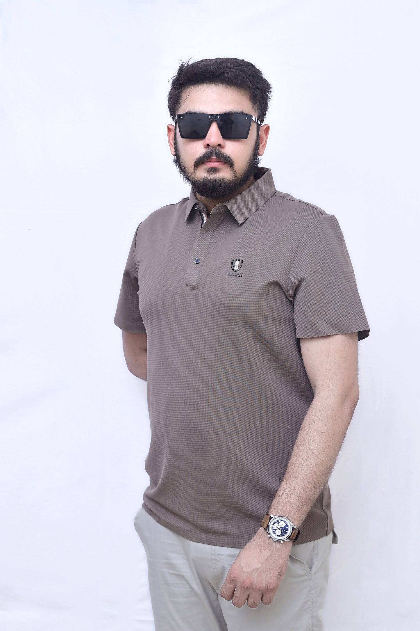 Signature Crest Polo| Imported Summer Classic for Men| Coffee Color