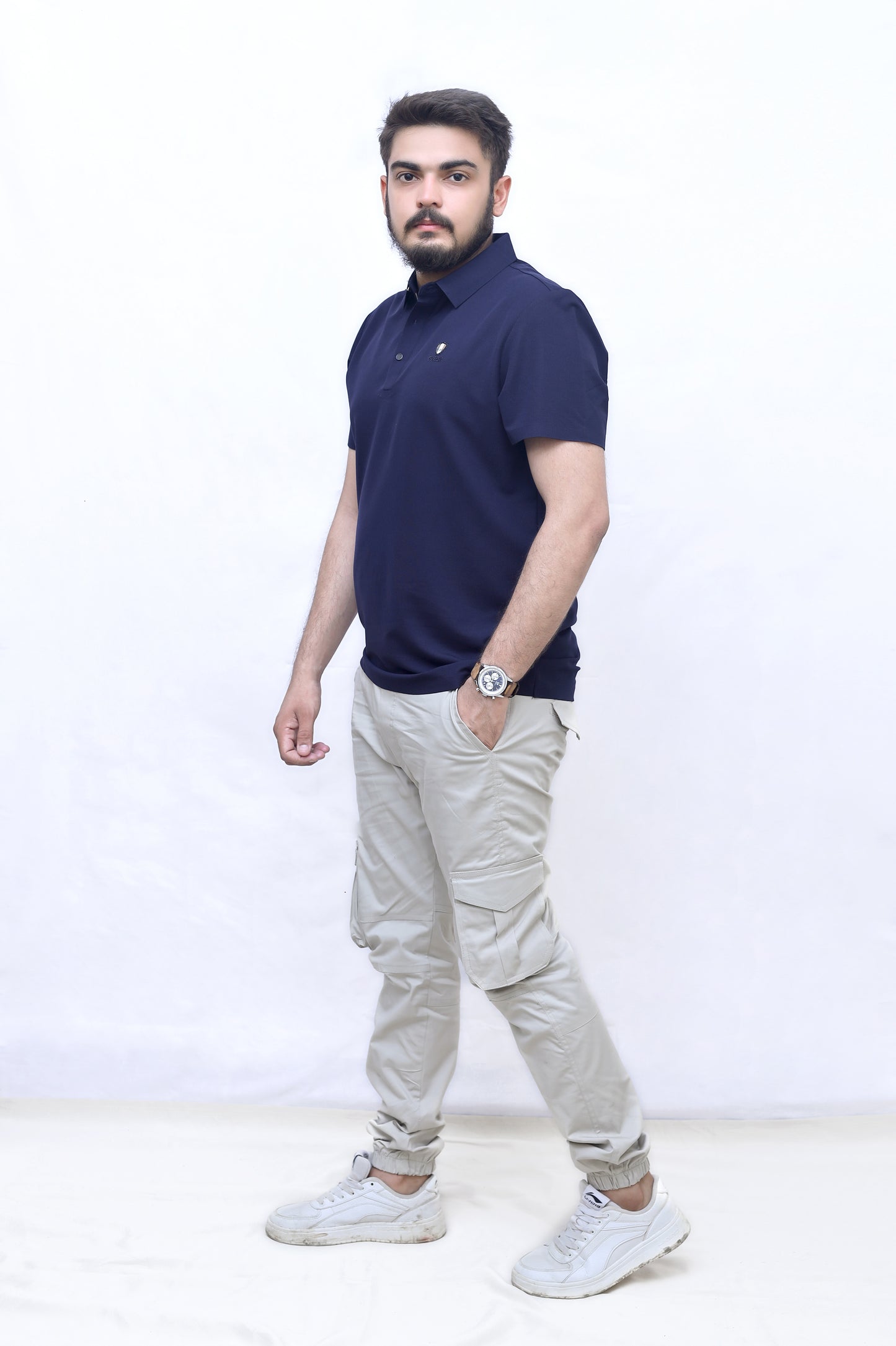 Signature Crest Polo| Imported Summer Classic for Men| Navy Blue