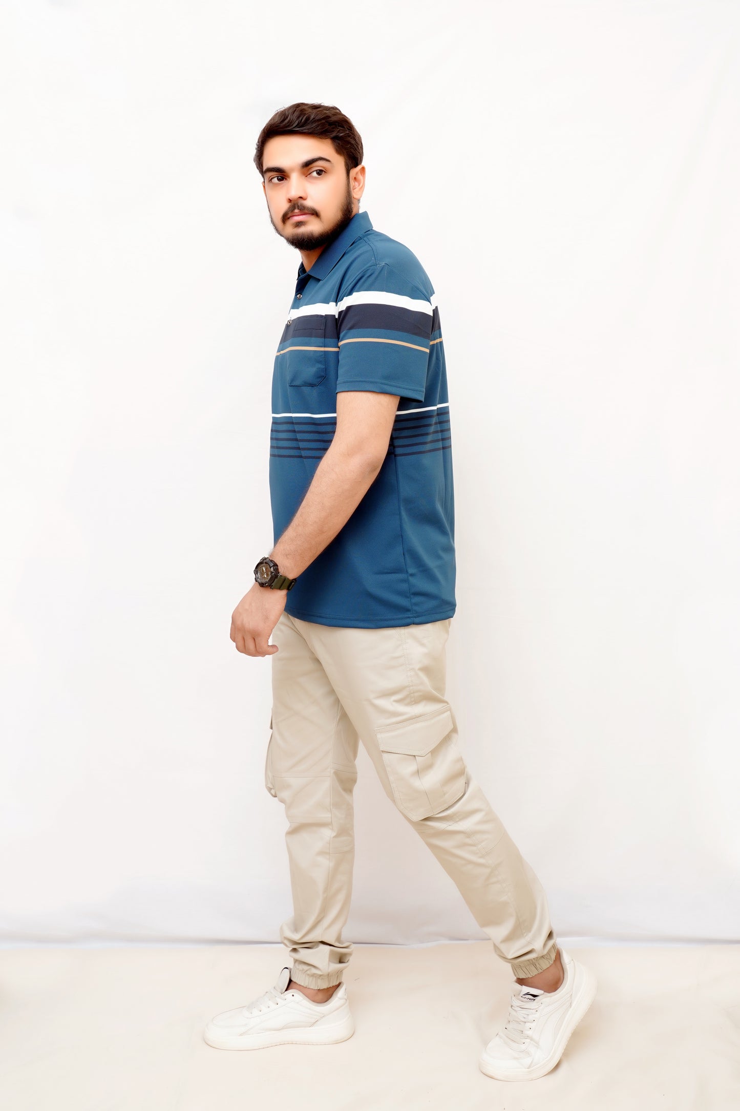 Elegant Pocket Style Polo –Imported -Blue