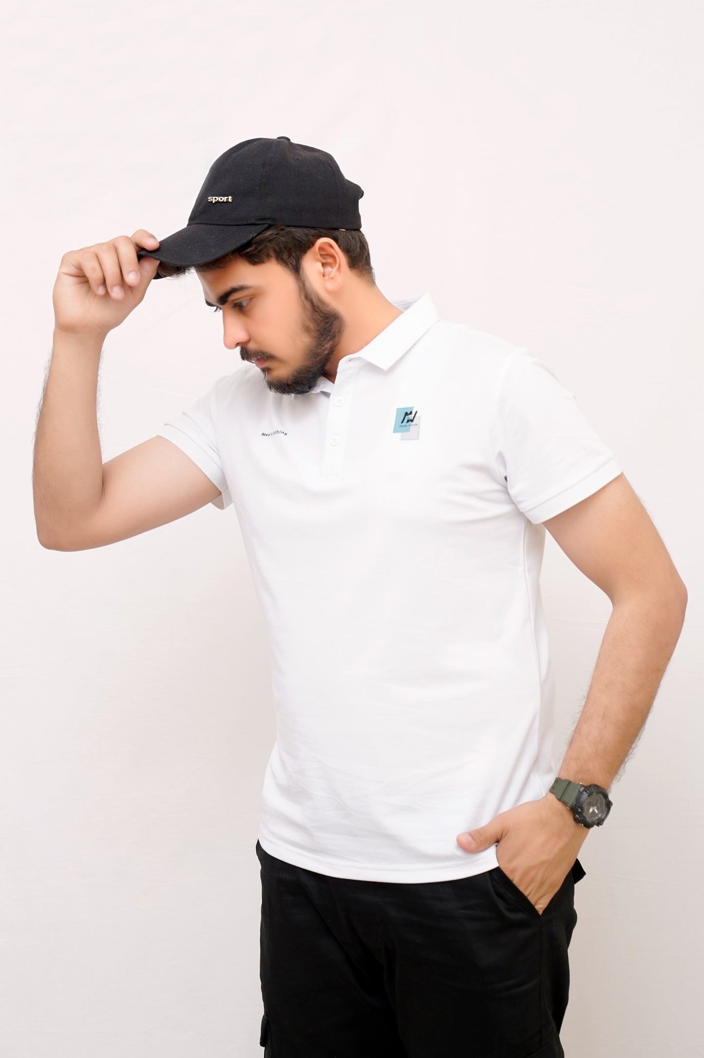 Premium Imported China Cotton Polo – Perfect for Summer-White