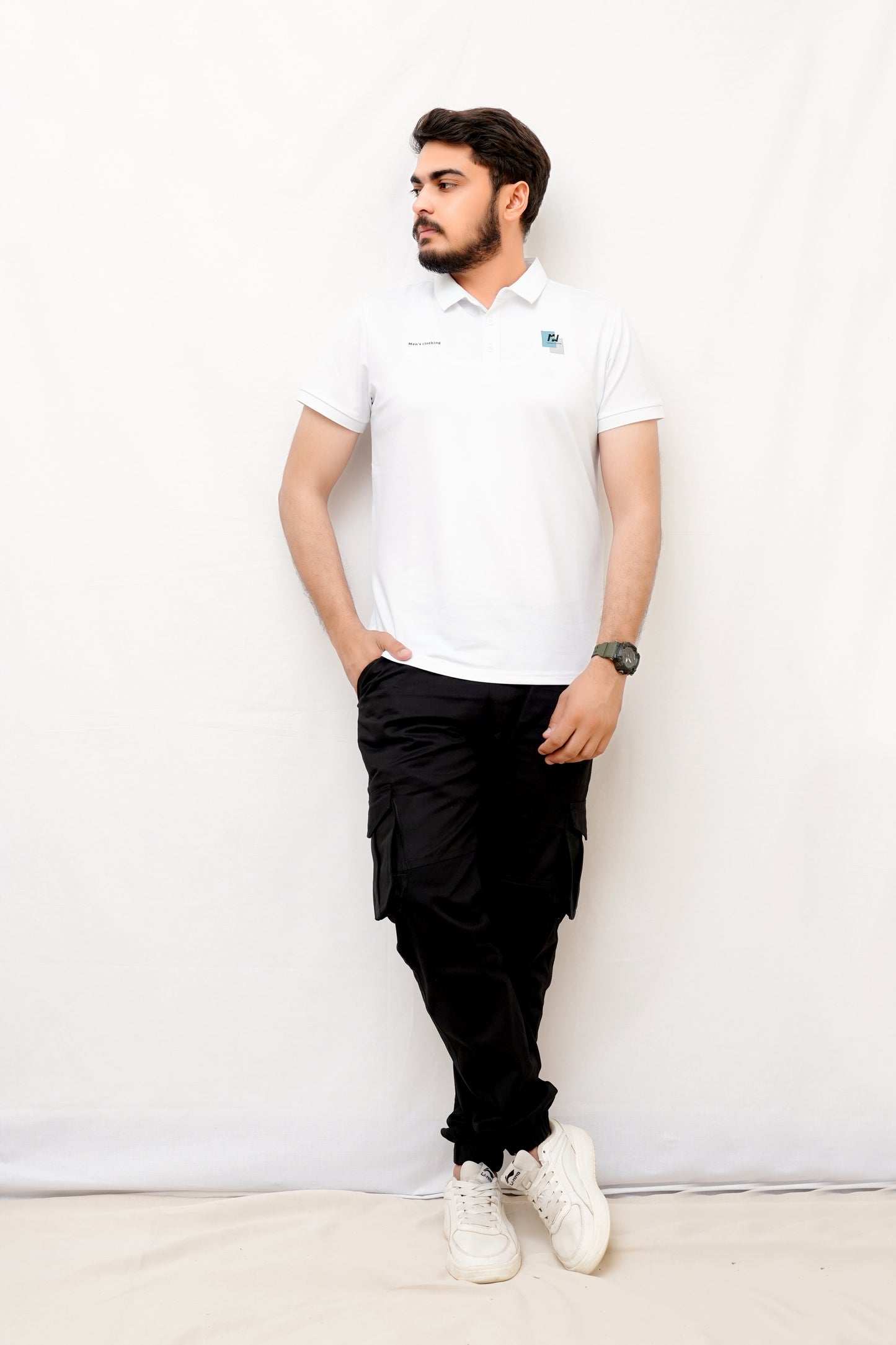 Premium Imported China Cotton Polo – Perfect for Summer-White