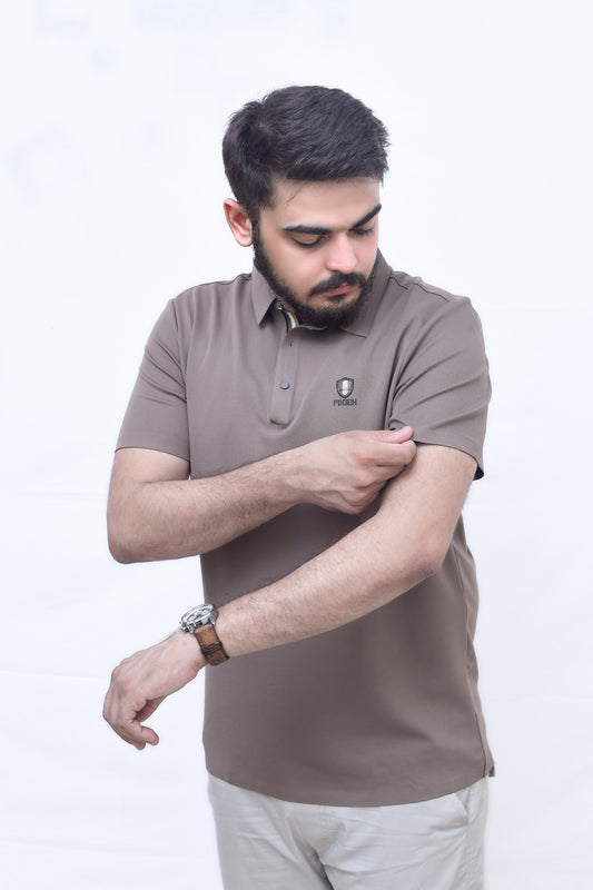 Signature Crest Polo| Imported Summer Classic for Men| Coffee Color