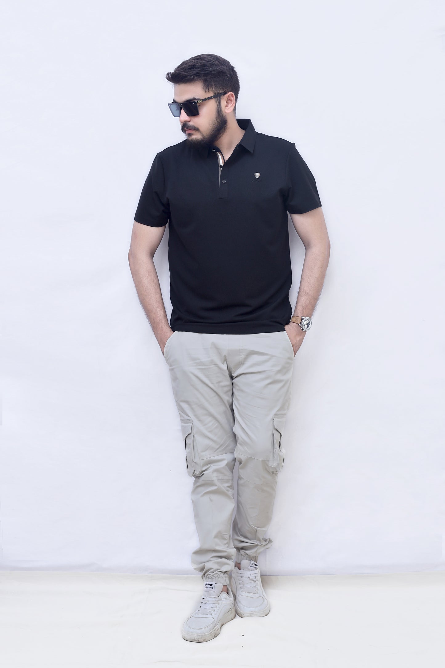 Signature Crest Polo| Imported Summer Classic for Men| Jet Black