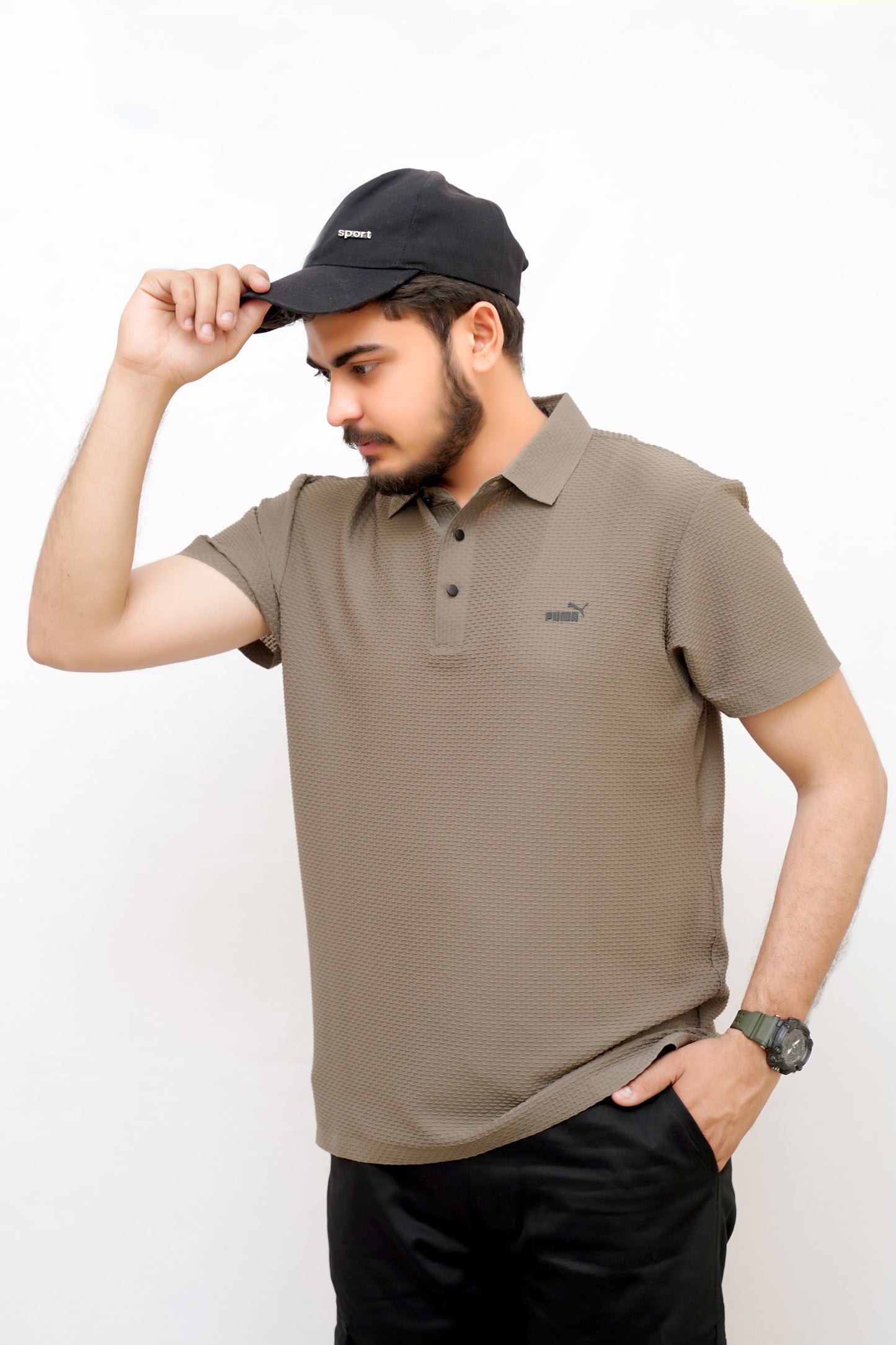 Premium Puma Polo –China Cotton, Stylish ,Gray