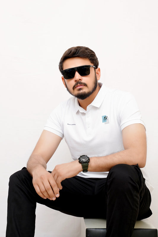 Premium Imported China Cotton Polo – Perfect for Summer-White