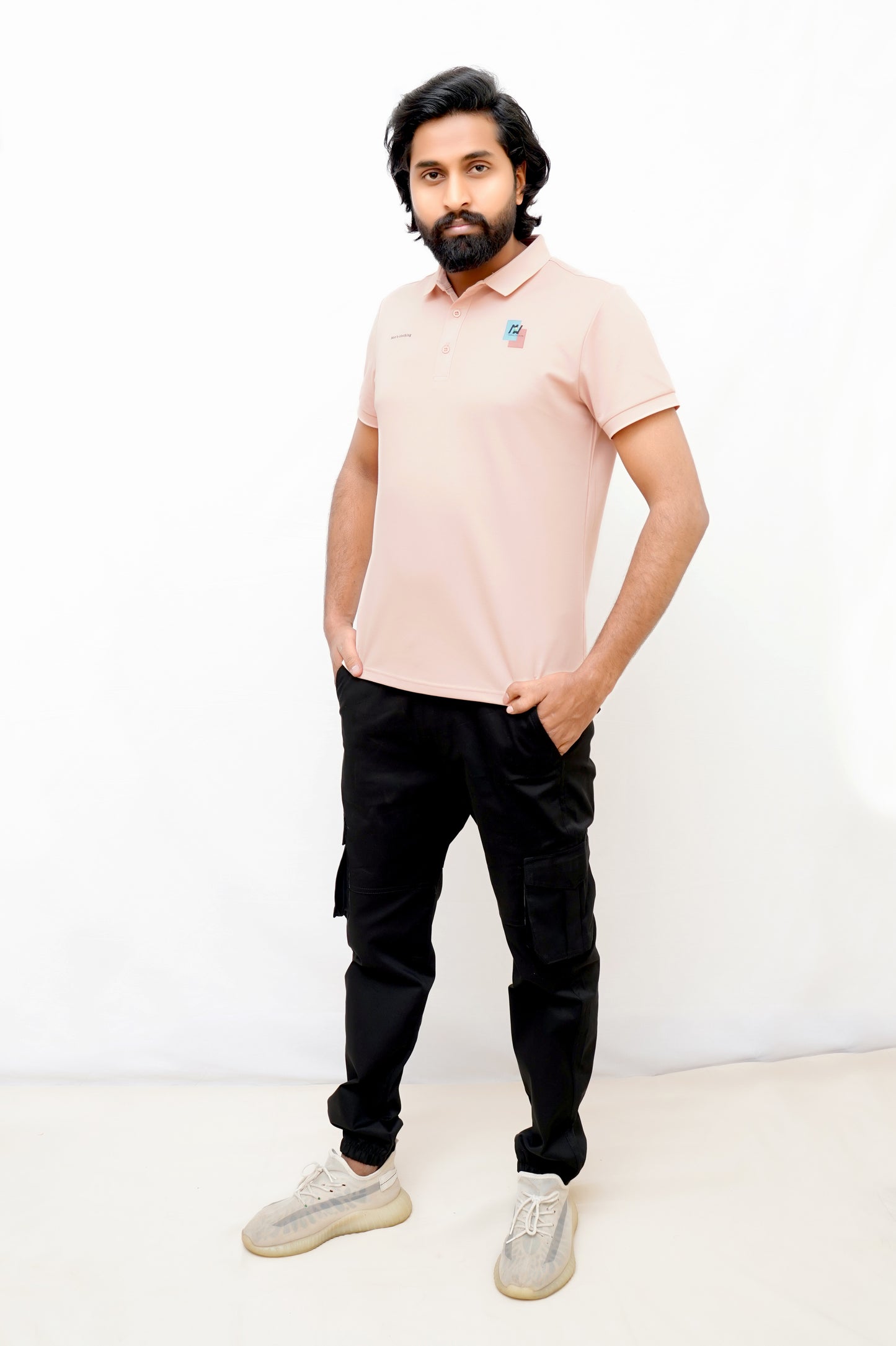 Premium Imported China Cotton Polo – Perfect for Summer-Peach