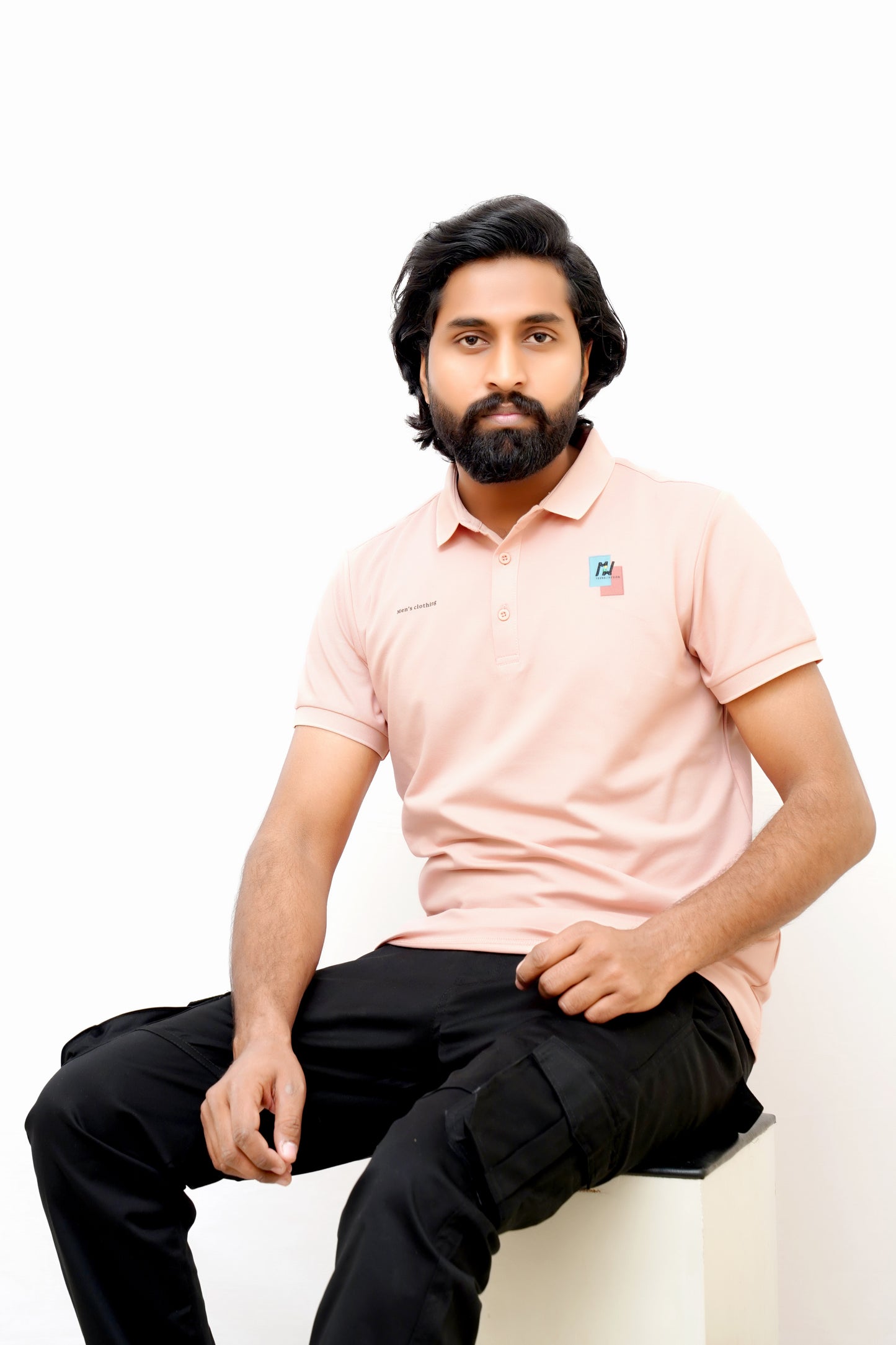 Premium Imported China Cotton Polo – Perfect for Summer-Peach