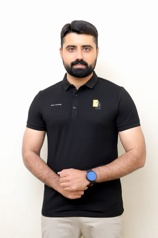 Premium Imported China Cotton Polo – Perfect for Summer-Black