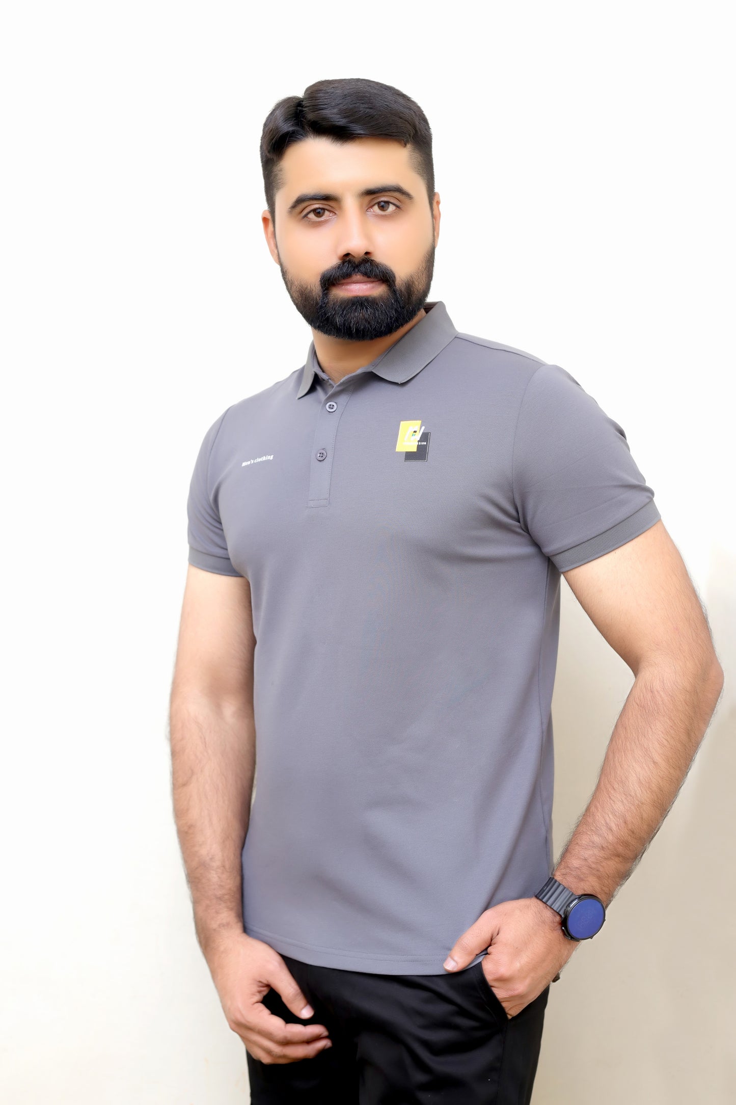 Premium Imported China Cotton Polo – Perfect for Summer-Gray