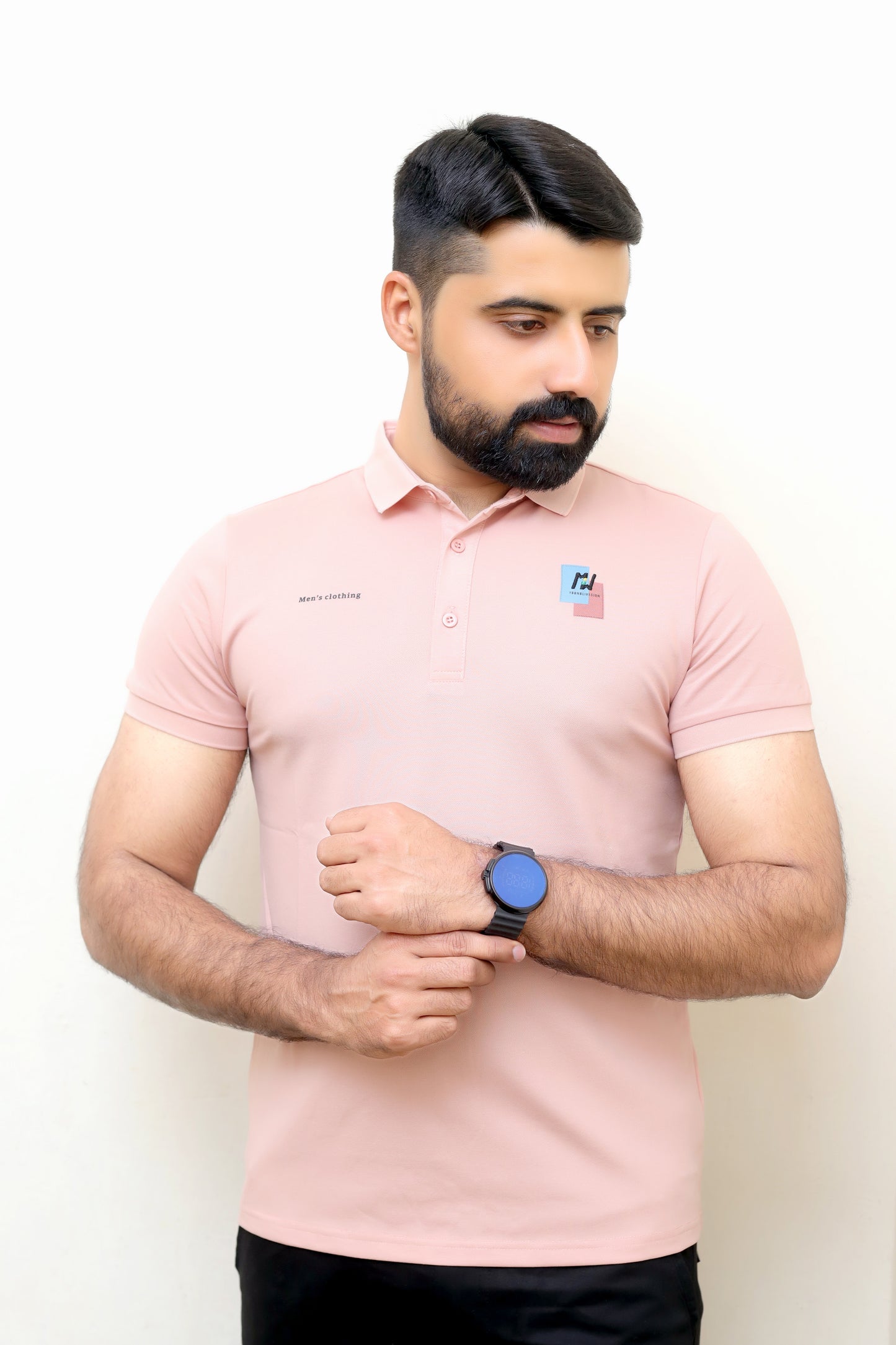 Premium Imported China Cotton Polo – Perfect for Summer-Peach