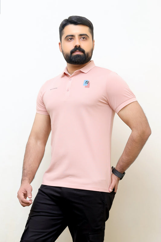 Premium Imported China Cotton Polo – Perfect for Summer-Peach