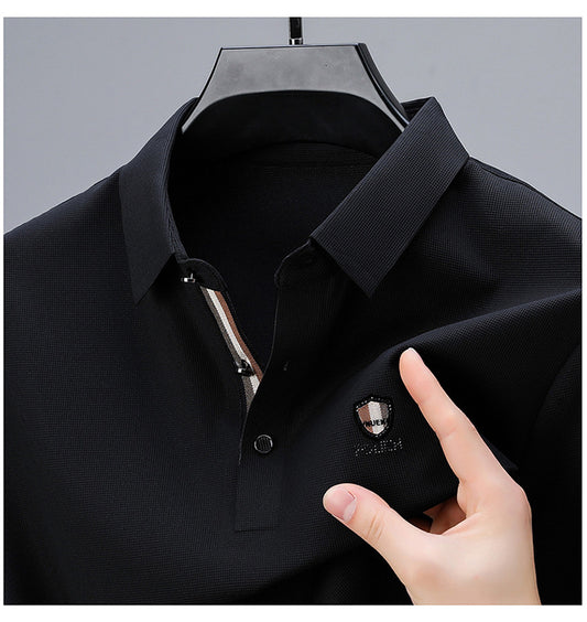 Signature Crest Polo| Imported Summer Classic for Men| Jet Black